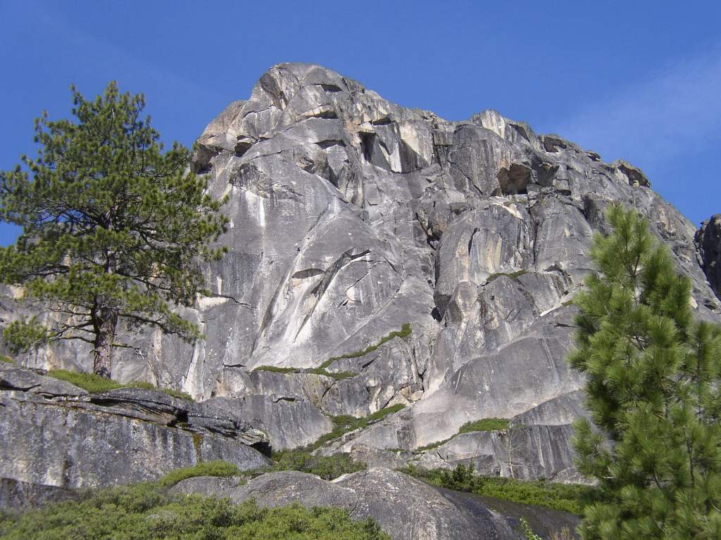rock climbing on the granite rocks on Donner Summit